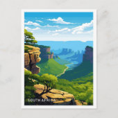 Zuid-Afrika Reizen  Illustratie Briefkaart (Voorkant)