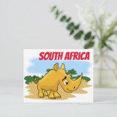 Zuid-Afrika Rhino Briefkaart (Staand voorkant)