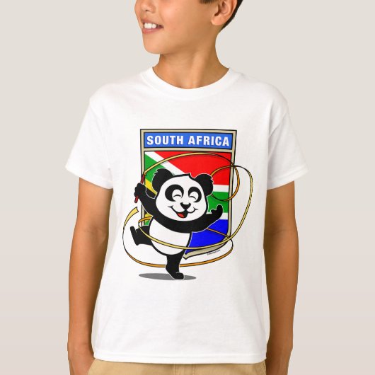 Zuid-Afrika Rhythmic Gymnastics Panda T-shirt (Voorkant)