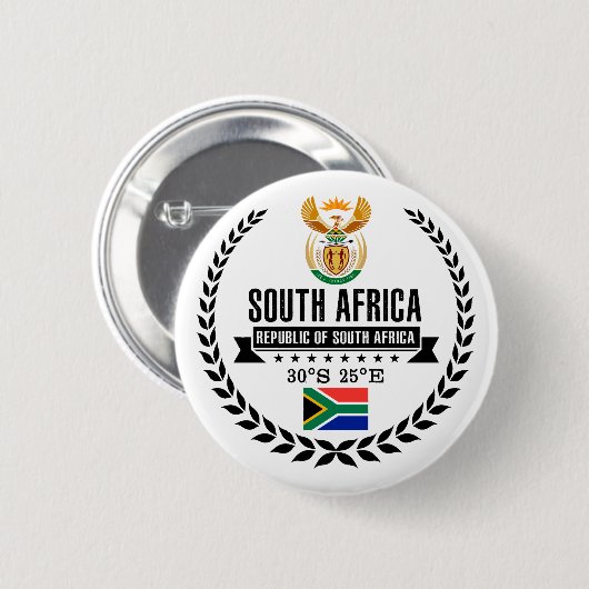 Zuid-Afrika Ronde Button 5,7 Cm (Voorkant /achterkant)