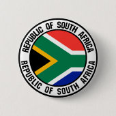 Zuid-Afrika Ronde Embleem Button 5,7 Cm (Voorkant)