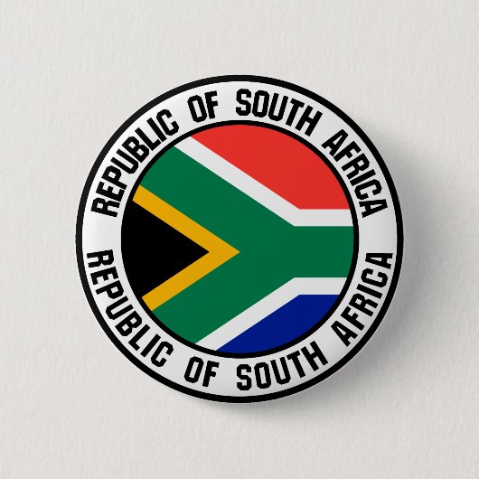 Zuid-Afrika Ronde Embleem Button 5,7 Cm (Voorkant)
