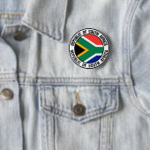 Zuid-Afrika Ronde Embleem Button 5,7 Cm (In situ)