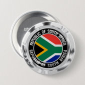 Zuid-Afrika Ronde Embleem Button 7,6 Cm (Voorkant /achterkant)