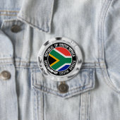 Zuid-Afrika Ronde Embleem Button 7,6 Cm (In situ)