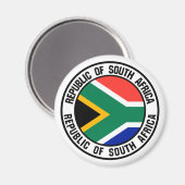Zuid-Afrika Ronde Embleem Magneet (Voorkant / Achterkant)