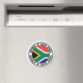 Zuid-Afrika Ronde Embleem Magneet (Insitu (Vaatwasser))