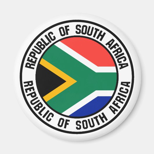 Zuid-Afrika Ronde Embleem Magneet (Voorkant)