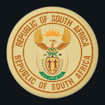 Zuid-Afrika Ronde Embleem Magneet<br><div class="desc">Zuid-Afrika Ronde Embleem</div>