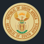 Zuid-Afrika Ronde Embleem Magneet<br><div class="desc">Zuid-Afrika Ronde Embleem</div>