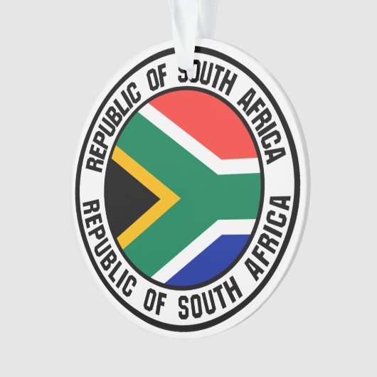 Zuid-Afrika Ronde Embleem Ornament (voorkant)