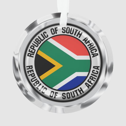 Zuid-Afrika Ronde Embleem Ornament (achterkant)