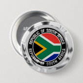 Zuid-Afrika Ronde Embleem Ronde Button 7,6 Cm (Voorkant /achterkant)