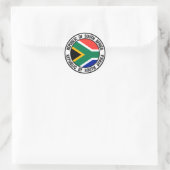 Zuid-Afrika Ronde Embleem Ronde Sticker (Tas)