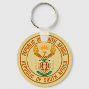 Zuid-Afrika Ronde Embleem Sleutelhanger