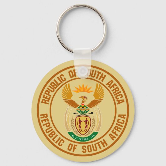 Zuid-Afrika Ronde Embleem Sleutelhanger (Voorkant)