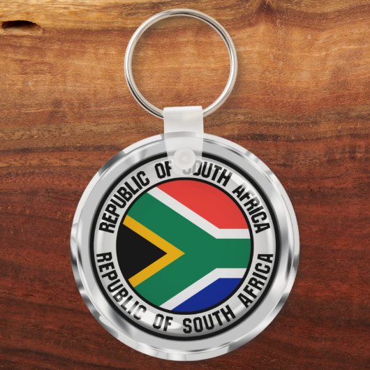 Zuid-Afrika Ronde Embleem Sleutelhanger (Voorkant)