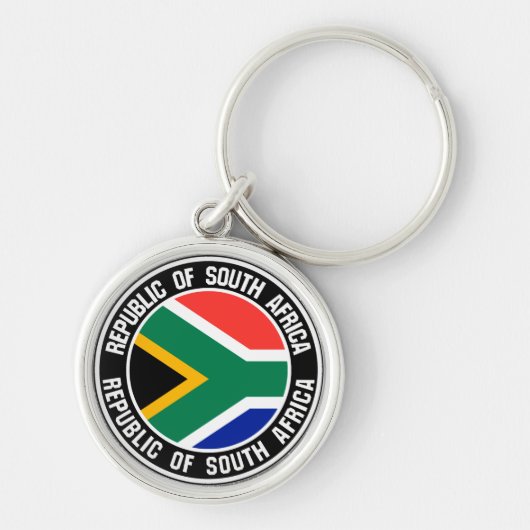 Zuid-Afrika Ronde Embleem Sleutelhanger (Voorkant)