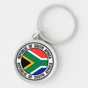 Zuid-Afrika Ronde Embleem Sleutelhanger