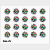 Zuid-Afrika Ronde Embleem Sticker (Vel)