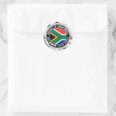 Zuid-Afrika Ronde Embleem Sticker (Tas)