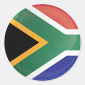 Zuid-Afrika - Ronde - pictogramvlag Ronde Sticker (Voorkant)