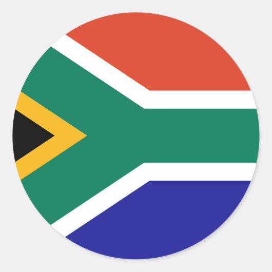 Zuid-Afrika Ronde Sticker (Voorkant)