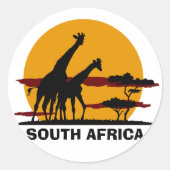 Zuid-Afrika Ronde Sticker (Voorkant)