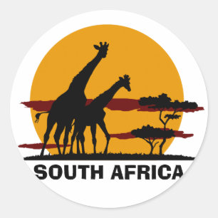 Zuid-Afrika Ronde Sticker