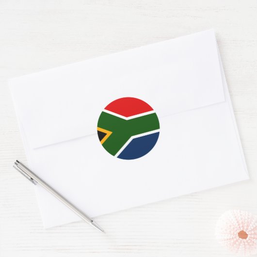 Zuid-Afrika Ronde Sticker (Envelop)