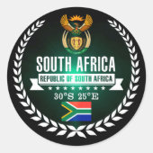 Zuid-Afrika Ronde Sticker (Voorkant)