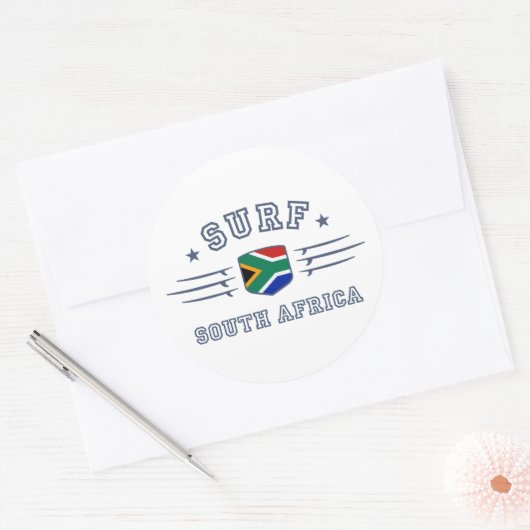 Zuid-Afrika Ronde Sticker (Envelop)