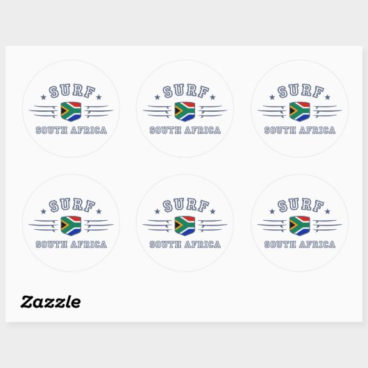 Zuid-Afrika Ronde Sticker (Vel)