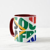 Zuid-Afrika Roots Zuid-Afrikaanse vlag Braai Mok (Voorkant links)