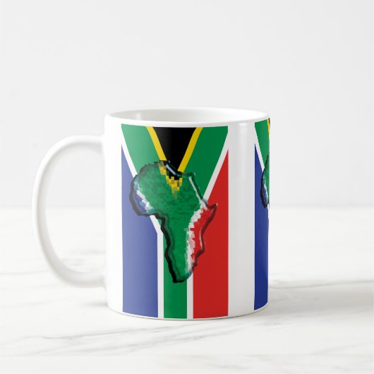 Zuid-Afrika RSA Afrikaanse vlag Koffiemok (Links)