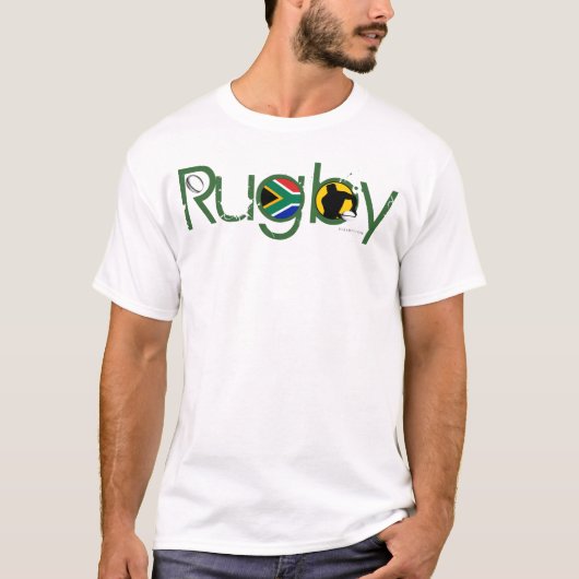 Zuid-Afrika Rugby Fans T-Shirt Pass Ball (Voorkant)