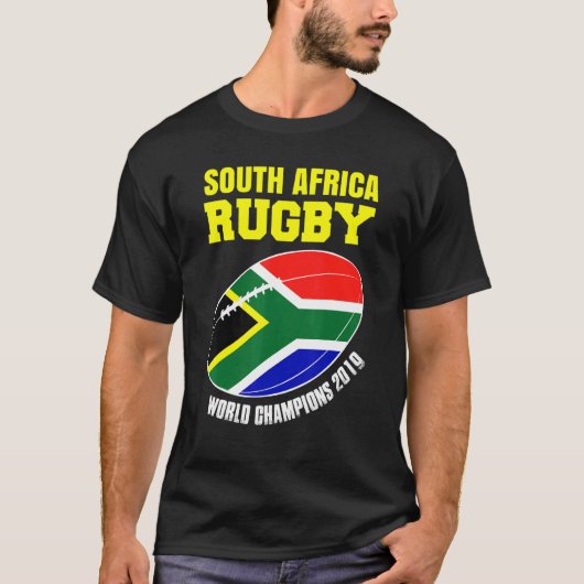Zuid-Afrika Rugby Wereldkampioenen Ondersteuning T-shirt (Voorkant)