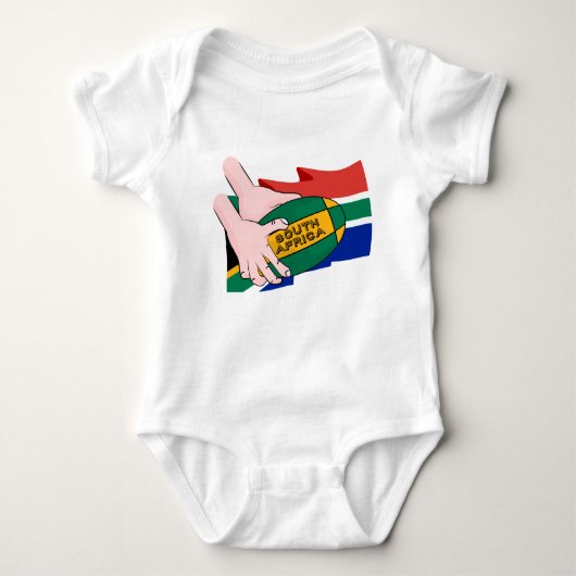 Zuid-Afrika rugbyvlag Romper (Voorkant)