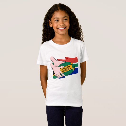 Zuid-Afrika rugbyvlag T-shirt (Voorkant volledig)