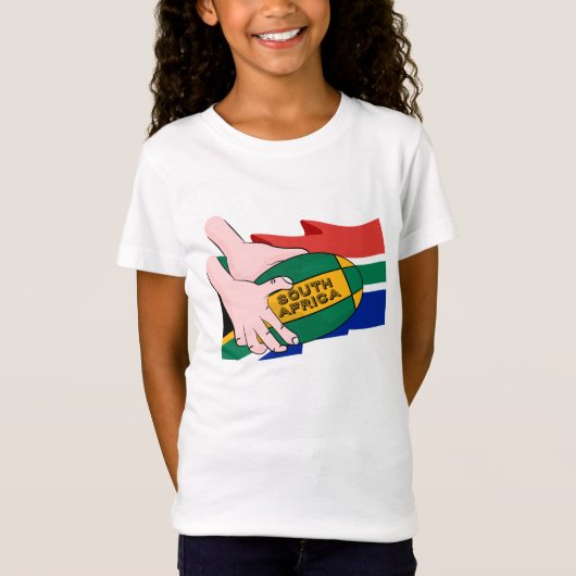 Zuid-Afrika rugbyvlag T-shirt (Voorkant)