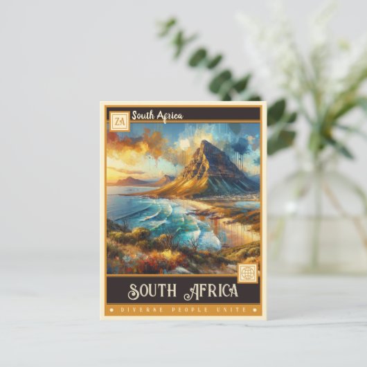 Zuid-Afrika |  schilderij Briefkaart (Staand voorkant)