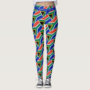 ZUID-AFRIKA Schrift RUN UW RAS gepersonaliseerd Leggings