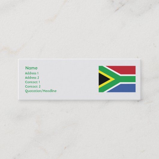 Zuid-Afrika - Skinny Mini Visitekaartje (Voorkant)