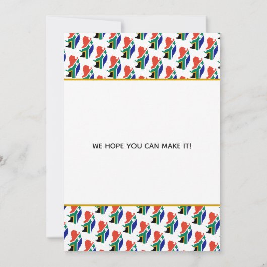 ZUID-AFRIKA Speciale Evenement Trouwfeest Save The Date (Achterkant)