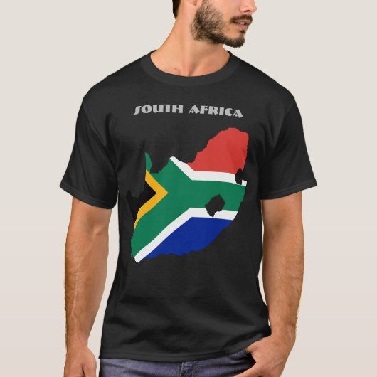 ZUID-AFRIKA Speciale Zwarte Toerist T-shirt (Voorkant)