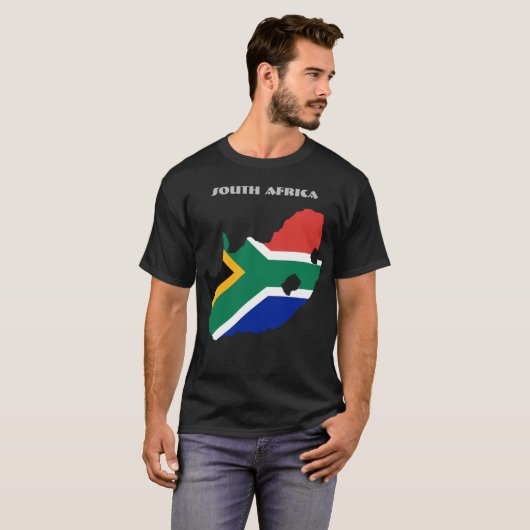 ZUID-AFRIKA Speciale  Zwarte Toerist T-shirt (Voorkant volledig)