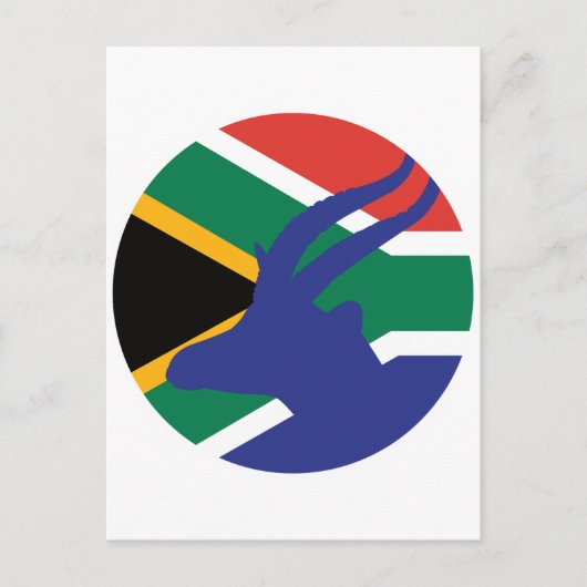 Zuid-Afrika Springbok Antelope Zuid-Afrikaans Briefkaart (Voorkant)