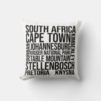 Zuid-Afrika Steden Woordkunst - Cape Town Travel Kussen