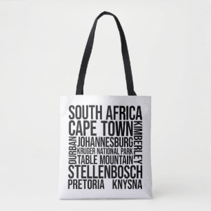 Zuid-Afrika Steden Woordkunst - Cape Town Travel Tote Bag
