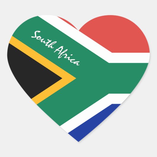 Zuid-Afrika Sticker, Patriottische Hart, Afrikaans Hart Sticker (Voorkant)